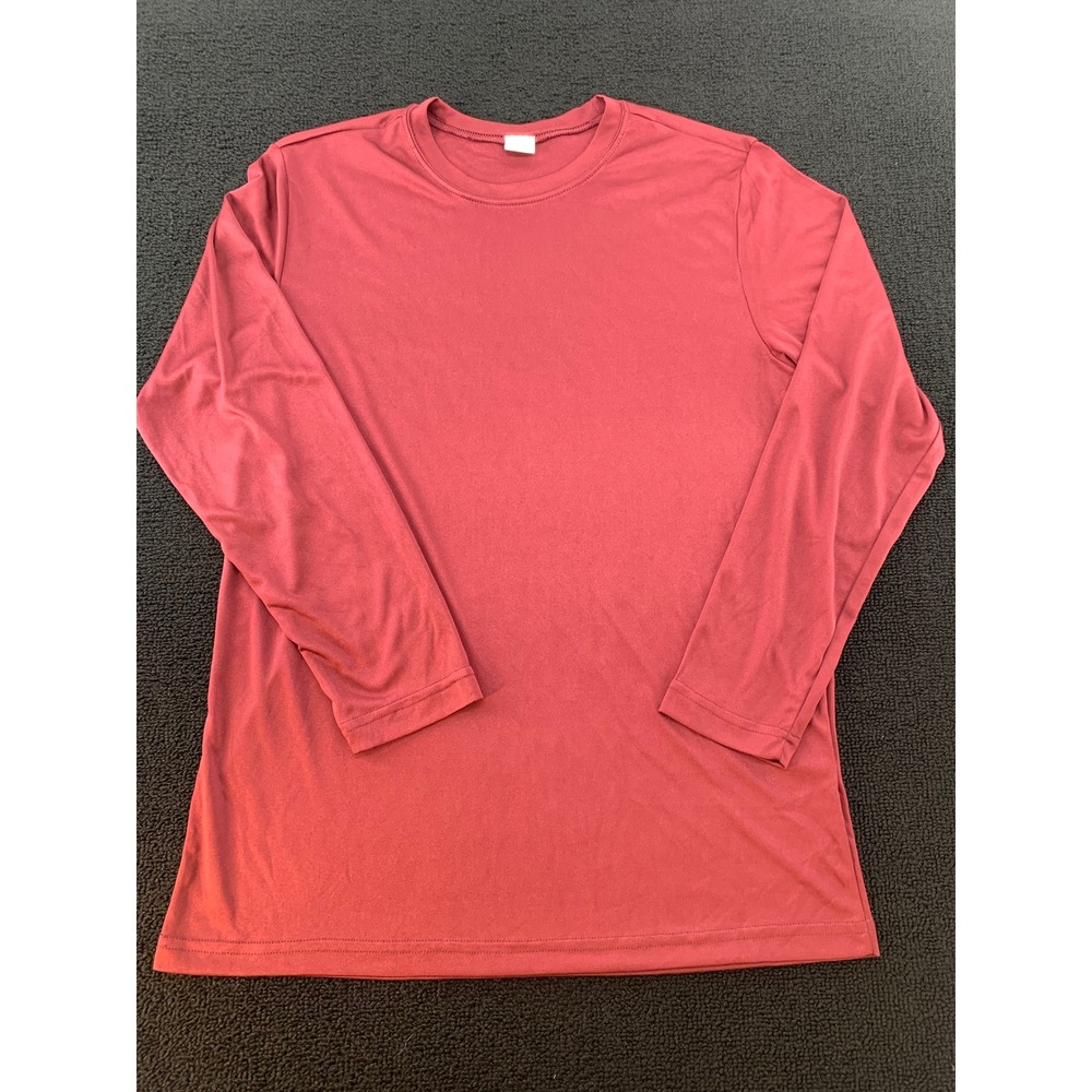 Sport-Tek Youth‎ XL Long Sleeve Athletic T-Shirt Red Polyester Quick Dry